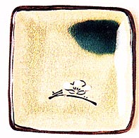 [ PLATE, SQ. (ORIBE PLUM), 4.5