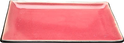 [ PLATE, ROSE CRACKED FIN., 8.75 ]