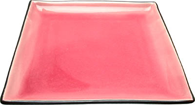 [ PLATE, ROSE CRACKED FIN., SQ,  ]