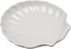 [ PLATE, SHELL SHAPED, PLAIN WHITE,  5" ]