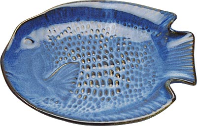 [ PLATE, BLUE FISH, 9.5