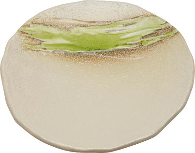 [ PLATE, GREEN STREAK DESIGN,  8 ]