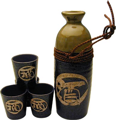 [ SAKE SET, 4 CUPS, NAWAMAKI - J ]
