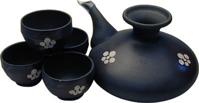 [ SAKE SET, 5 CUPS, UME PLUM BLO ]