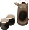 [ SAKE SET, 2 CUPS, BAMBOO SHAPE ]