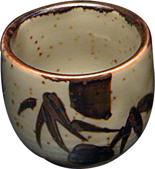 [ SAKE CUP, KINCHA BROWN BAMBOO  ]