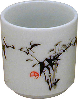 [ SAKE CUP, BLACK BAMBOO - JSWPO ]