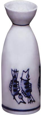 SAKE BOTTLE, BLUE FISH JSWPOMSB003