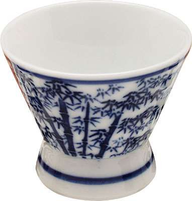 [ SAKE CUP, BLUE BAMBOO DESIGN - ]
