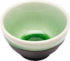 [ SAKE CUP, SPRING GREEN CRAKLE GLAZE ]