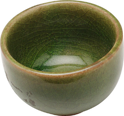 [ SAKE CUP, ORIBE GREEN CRACLE G ]
