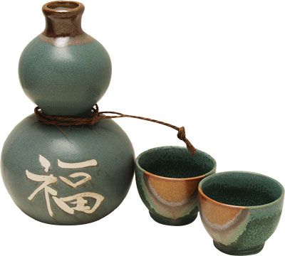 [ SAKE SET, 2 CUPS, GREENFUKU -  ]