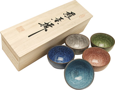 [ TEA CUP SET, 5 PCS, CRYSTAL GL ]