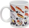 [ TEA CUP, SUSHI IMPRINTS W HANDLE, 4" H ]