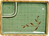 [ PLATE, MASHIKO REEDS, 7.25" X 5.25" ]