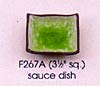 [ SAUCE DISH, SQ SLAB, 3-1/2" SPRING GREEN ]