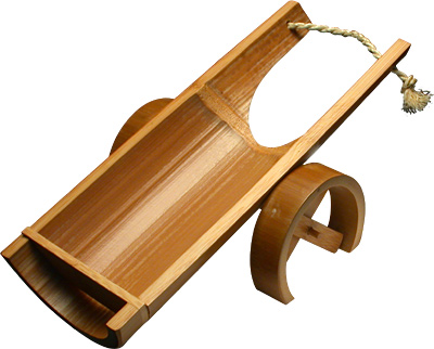 [ WINE RACK, BAMBOO, CART, 12.5