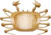 [ DISH, BAMBOO, CRAB SHAPE, 6.25" X 4.5" ]