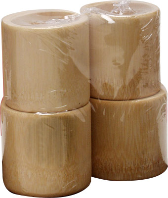 [ SAKE CUP, BAMBOO, 4 PCS/SET -  ]
