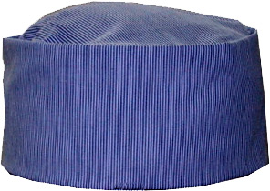 [ CHEF HAT (STRIPES, LIGHT BLUE) ]