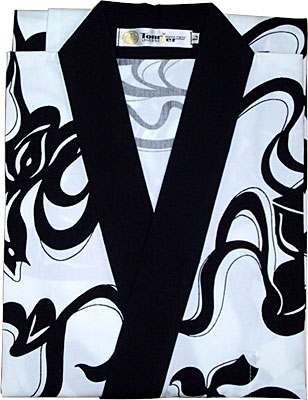 [ CHEF UNIFORM (WAVY LINES, WHIT ]