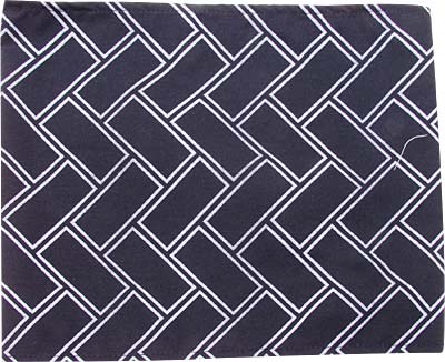 [ HEAD BAND, BROAD (BRICKS, BLUE ]