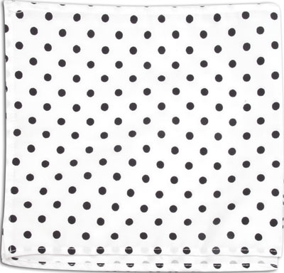 [ HEAD BAND, BROAD (DOTS, WHITE) ]