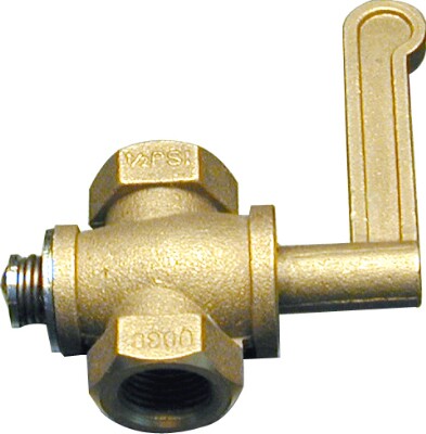 [ GAS VALVE, BRASS 3/8
