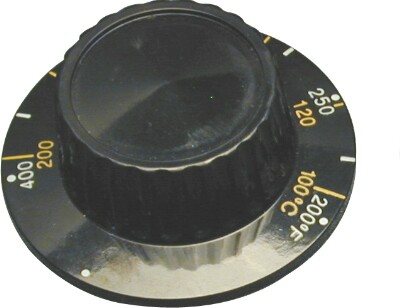 VALVE DIAL, BLACK PLASTIC, 3/16