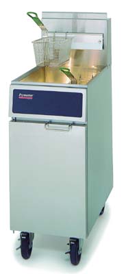 [ FLOOR MODEL GAS FRYER, 50 LBS. ]