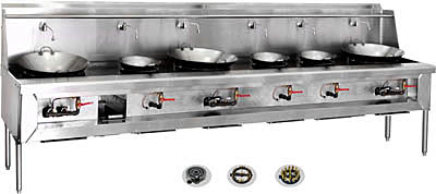 [ CHINESE STOVE,CA REG,6 BURNERS ]