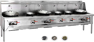 [ CHINESE STOVE, CA S/S, 6 BURNE ]