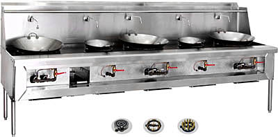 [ CHINESE STOVE,CA S/S,5 BURNERS ]