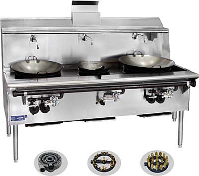 [ CHINESE STOVE, NY S/S, 3 BURNE ]