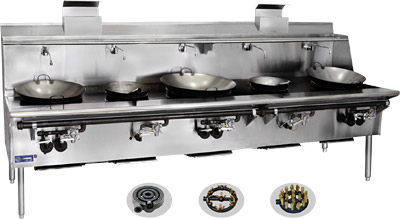 [ CHINESE STOVE, NY S/S, 5 BURNE ]