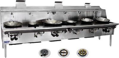 [ CHINESE STOVE, NY S/S, 6 BURNE ]