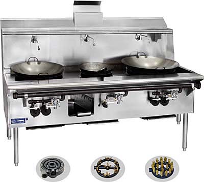 [ CHINESE STOVE,NY S/S,3 BURNERS ]