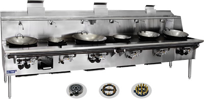 [ CHINESE STOVE,NY S/S,6 BURNERS ]