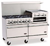 [ RANGE, 60"W, W/OVEN, BROILER/GRIDDLE ]