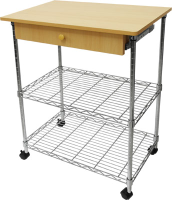 [ DRAWER TABLE, W/2 TIERS WIRE S ]