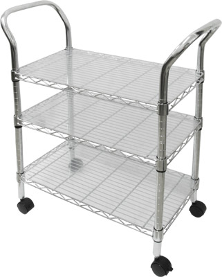 [ PUSH CART, W/3 TIERS WIRE SHEL ]