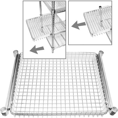 [ WIRE SHELF, DRAWER STYLE, 18