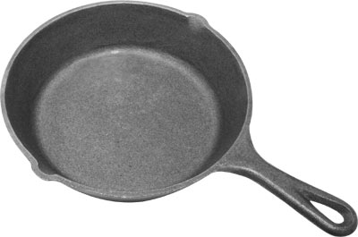 [ FRY PAN, CAST IRON,   8