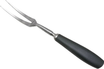 COOKING FORK,S/S,W/PLASTIC HDLE,12