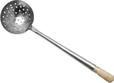 CHINESE COOKING LADLE,  S/S, PERF. #1 KUCLCL009