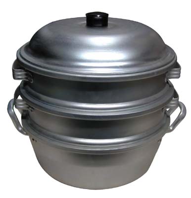 [ STEAMER SET, W/WATER PAN, ALUM ]