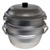 [ STEAMER SET, W/WATER PAN, ALUM, 12" ]