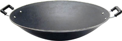 [ WOK,CASTIRON,W/BLK COATING,2-H ]