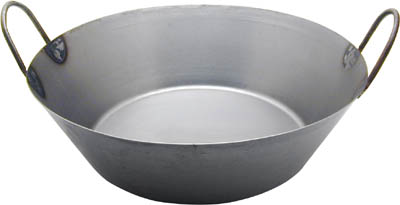 [ WOK,FLAT BTM,STEEL,14