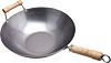 [ WOK,14",STEEL,2-HANDLE(WOOD) ]